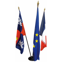 Lot de 3 drapeaux de mairie Lot de 3 drapeaux de mairie