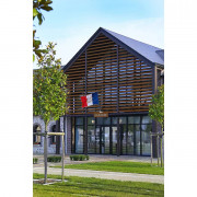 Pavillon de façade français avec RF palmes