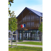 Pavillon de façade français avec RF palmes