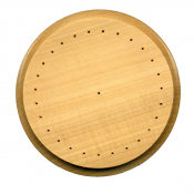 Socle en bois verni pour drapeau de table