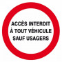 Panneau Accès Interdit Sauf Usagers – Sécurité Routière – ISO 7010