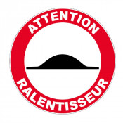 Panneau Attention Ralentisseur – Signalétique Routière – Résistant et Conforme aux Normes ISO