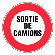 Panneau Attention Sortie de Camions – Signalisation Sécurité – Plastique Rigide Anti-UV