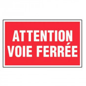 Panneau Attention Voie Ferrée – Signalétique Avertissement – Résistant et Conforme aux Normes