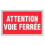 Panneau Attention Voie Ferrée – Signalétique Avertissement – Résistant et Conforme aux Normes
