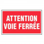 Panneau Attention Voie Ferrée – Signalétique Avertissement – Résistant et Conforme aux Normes