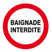 Panneau Baignade Interdite – Sécurité Aquatique – Conforme ISO 7010