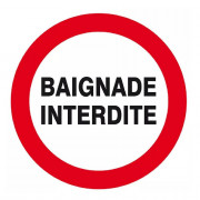 Panneau Baignade Interdite – Sécurité Aquatique – Conforme ISO 7010