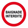 Panneau Baignade Interdite – Sécurité Aquatique – Conforme ISO 7010