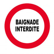 Panneau Baignade Interdite – Signalétique de Sécurité – Résistant et Conforme aux Normes ISO