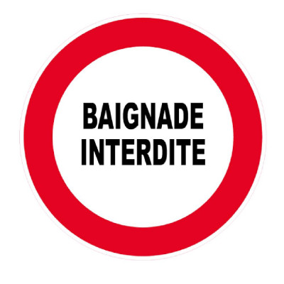 Panneau Baignade Interdite – Signalétique de Sécurité – Résistant et Conforme aux Normes ISO