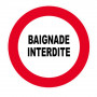 Panneau Baignade Interdite – Signalétique de Sécurité – Résistant et Conforme aux Normes ISO