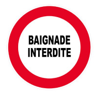 Panneau Baignade Interdite – Signalétique de Sécurité – Résistant et Conforme aux Normes ISO
