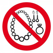 Panneau Bijoux Interdits – Sécurité et Hygiène au Travail – Conforme Norme ISO 7010
