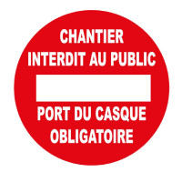 Panneau Chantier Interdit au Public Port du Casque Obligatoire – Signalétique Sécurité – Résistant e Panneau Chantier Interdit au Public Port du Casque Obligatoire – Signalétique Sécurité – Résistant e