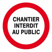 Panneau Chantier Interdit au Public – Sécurité Travaux – ISO 7010