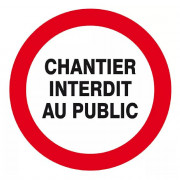 Panneau Chantier Interdit au Public – Sécurité Travaux – ISO 7010