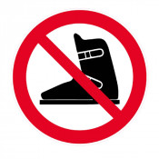 Panneau Chaussures de Ski Interdites – Signalisation Accès – Plastique ou Adhésif Anti-UV