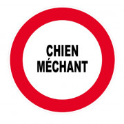 Panneau Chien Méchant – Signalisation Sécurité – Plastique Rigide Anti-UV