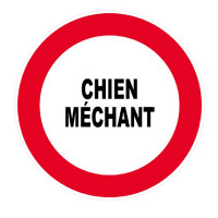 Panneau Chien Méchant – Signalisation Sécurité – Plastique Rigide Anti-UV Panneau Chien Méchant – Signalisation Sécurité – Plastique Rigide Anti-UV