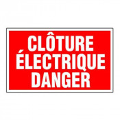 Panneau Clôture Électrique Danger – Signalétique Avertissement – Résistant et Conforme aux Normes