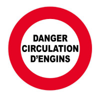 Panneau Danger Circulation d’Engins – Signalisation Sécurité – Plastique Rigide Anti-UV Panneau Danger Circulation d’Engins – Signalisation Sécurité – Plastique Rigide Anti-UV