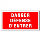 Panneau Danger Défense d’Entrer – Signalisation Sécurité – Grand Format Résistant Extérieur