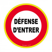 Panneau Défense d’Entrer – Haute Visibilité – Signalisation ISO 7010