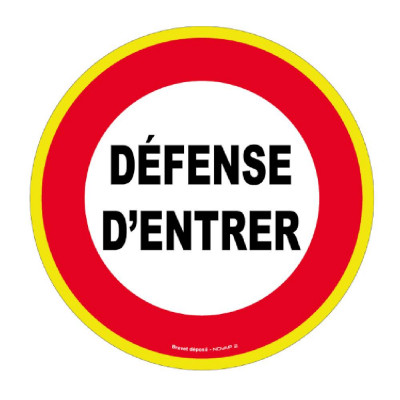 Panneau Défense d’Entrer – Haute Visibilité – Signalisation ISO 7010