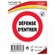 Panneau Défense d’Entrer – Signalétique de Sécurité – Résistant et Conforme aux Normes ISO