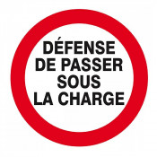 Panneau Défense de Passer sous la Charge – Sécurité Chantier – ISO 7010