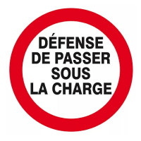 Panneau Défense de Passer sous la Charge – Sécurité Chantier – ISO 7010 Panneau Défense de Passer sous la Charge – Sécurité Chantier – ISO 7010