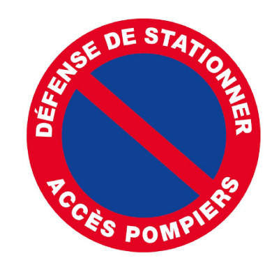 Panneau Défense de Stationner Accès Pompiers – Signalétique Sécurité – Résistant et Conforme aux Nor