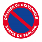 Panneau Défense de Stationner Sortie de Parking – Signalétique Routière – Résistant et Conforme aux 