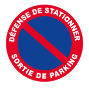 Panneau Défense de Stationner Sortie de Parking – Signalétique Routière – Résistant et Conforme aux 