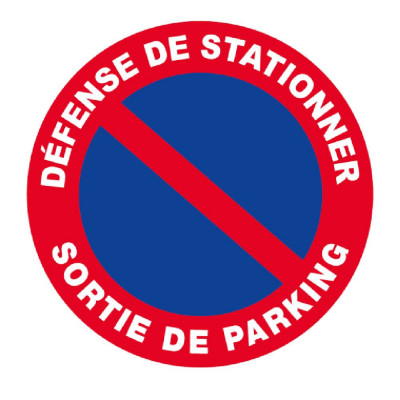 Panneau Défense de Stationner Sortie de Parking – Signalétique Routière – Résistant et Conforme aux 