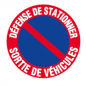 Panneau Défense de Stationner Sortie de Véhicules – Signalétique Routière – Résistant et Conforme au