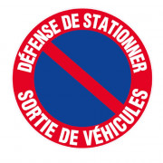 Panneau Défense de Stationner Sortie de Véhicules – Signalétique Routière – Résistant et Conforme au