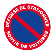 Panneau Défense de Stationner Sortie de Voitures – Signalisation Routière – Résistant et Conforme au