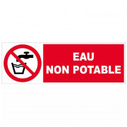 Panneau Eau Non Potable – Signalisation Sécurité Sanitaire – Résistant Intérieur Extérieur