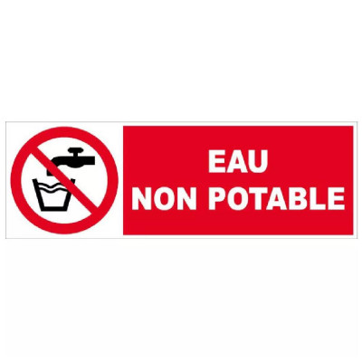 Panneau Eau Non Potable – Signalisation Sécurité Sanitaire – Résistant Intérieur Extérieur