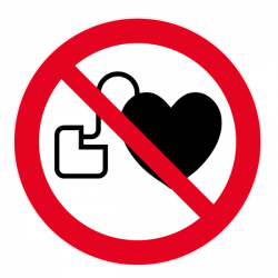 Panneau entrée interdite aux porteurs d'un stimulateur cardiaque