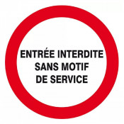 Panneau Entrée Interdite Sans Motif– Sécurité Site – Conforme ISO 7010