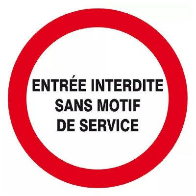 Panneau Entrée Interdite Sans Motif– Sécurité Site – Conforme ISO 7010