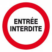 Panneau Entrée Interdite – Sécurité Zone Restreinte – Conforme ISO 7010