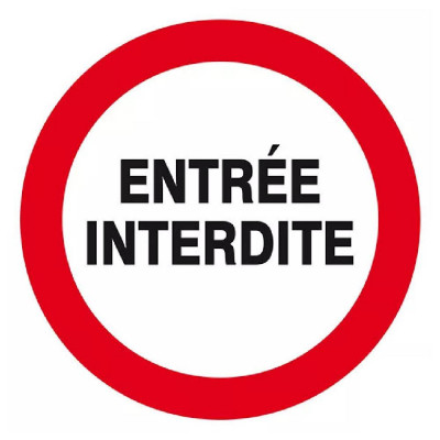 Panneau Entrée Interdite – Sécurité Zone Restreinte – Conforme ISO 7010