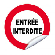 Panneau Entrée Interdite – Signalisation Sécurité Accès – Plastique ou Adhésif Anti-UV