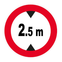 Panneau Hauteur Limitée à 2,5 m – Signalisation Sécurité – Plastique Rigide Anti-UV Panneau Hauteur Limitée à 2,5 m – Signalisation Sécurité – Plastique Rigide Anti-UV