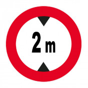Panneau Hauteur Limitée à 2 m – Signalisation Sécurité – Plastique Rigide Anti-UV
