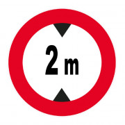 Panneau Hauteur Limitée à 2 m – Signalisation Sécurité – Plastique Rigide Anti-UV